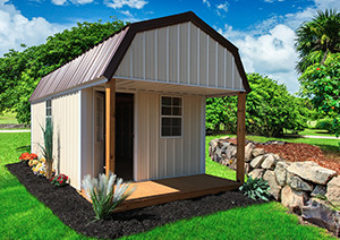 Metal Lofted End Playhouse